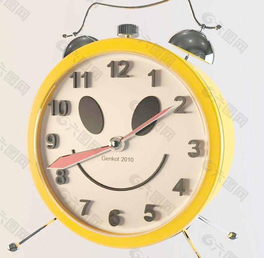 alarm clock 金黄色的闹钟