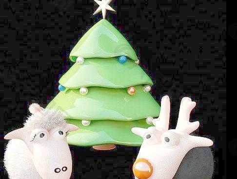 圣诞树 超可爱卡通驯鹿 Christmas