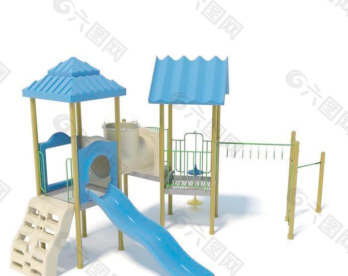 play structure 滑梯 公园娱乐结构 儿童娱乐设施046