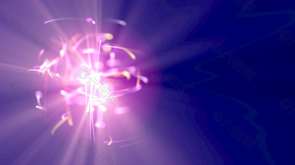 在紫色的球体运动的背景光的粒子 视频免费下载