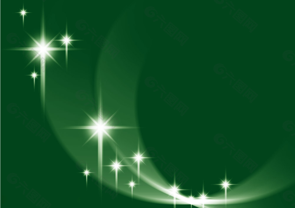 绿色星星光背景