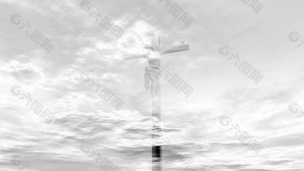 空中漫步通过耶稣的十字架运动背景 视频免费下载