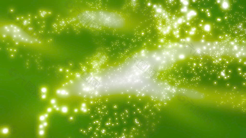 绿色的粒子涡流运动背景 视频免费下载