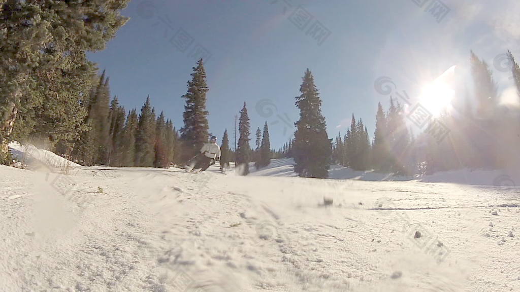 雪的滑雪录像抛出股票 视频免费下载