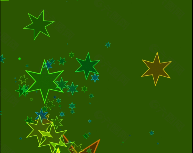 绿色六角星