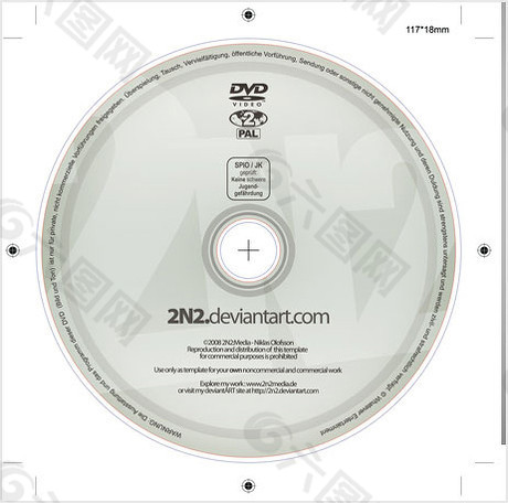 DVD盘面设计模版PSD素材