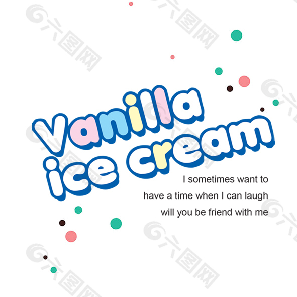 ice cream艺术字