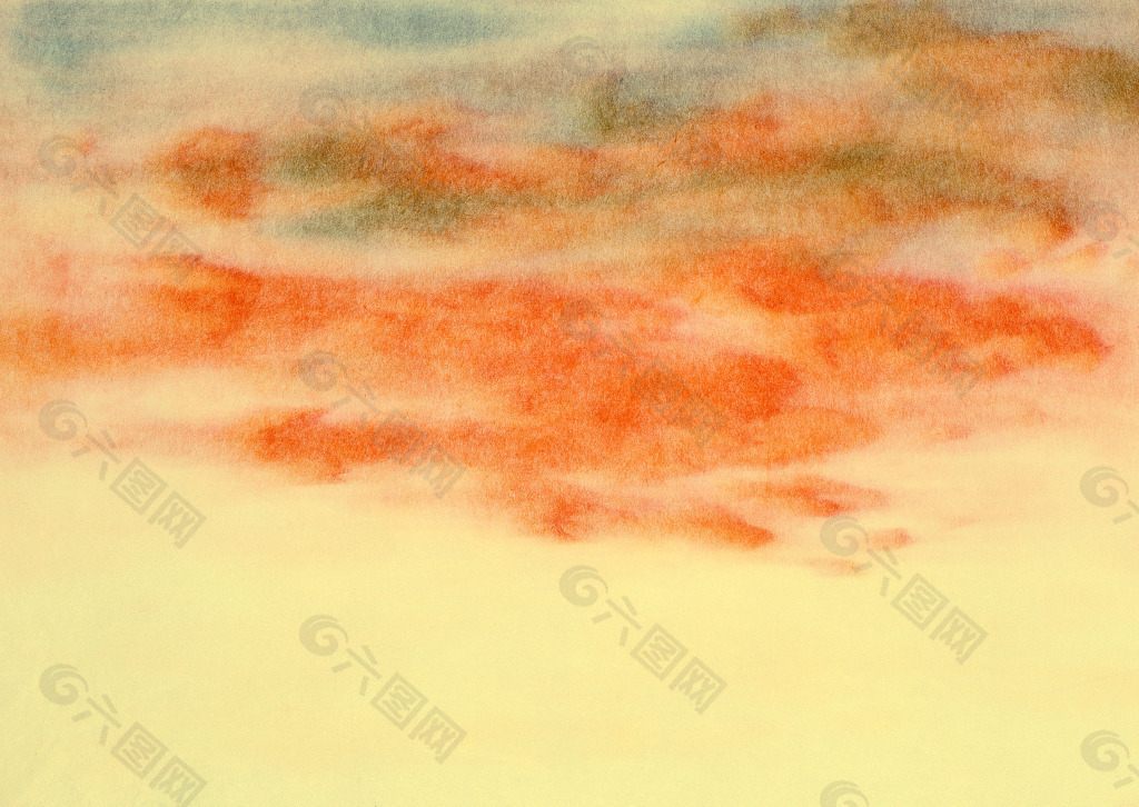橙黄云彩背景图片