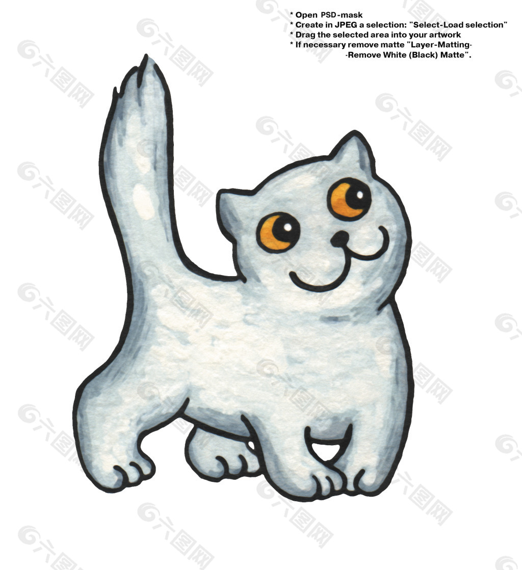 小白猫素材免费下载 图片编号 六图网