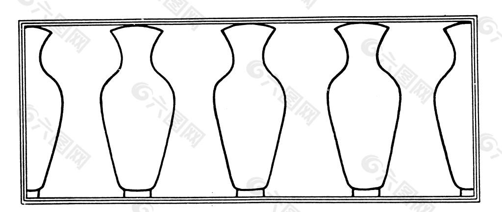 对称花瓶图案