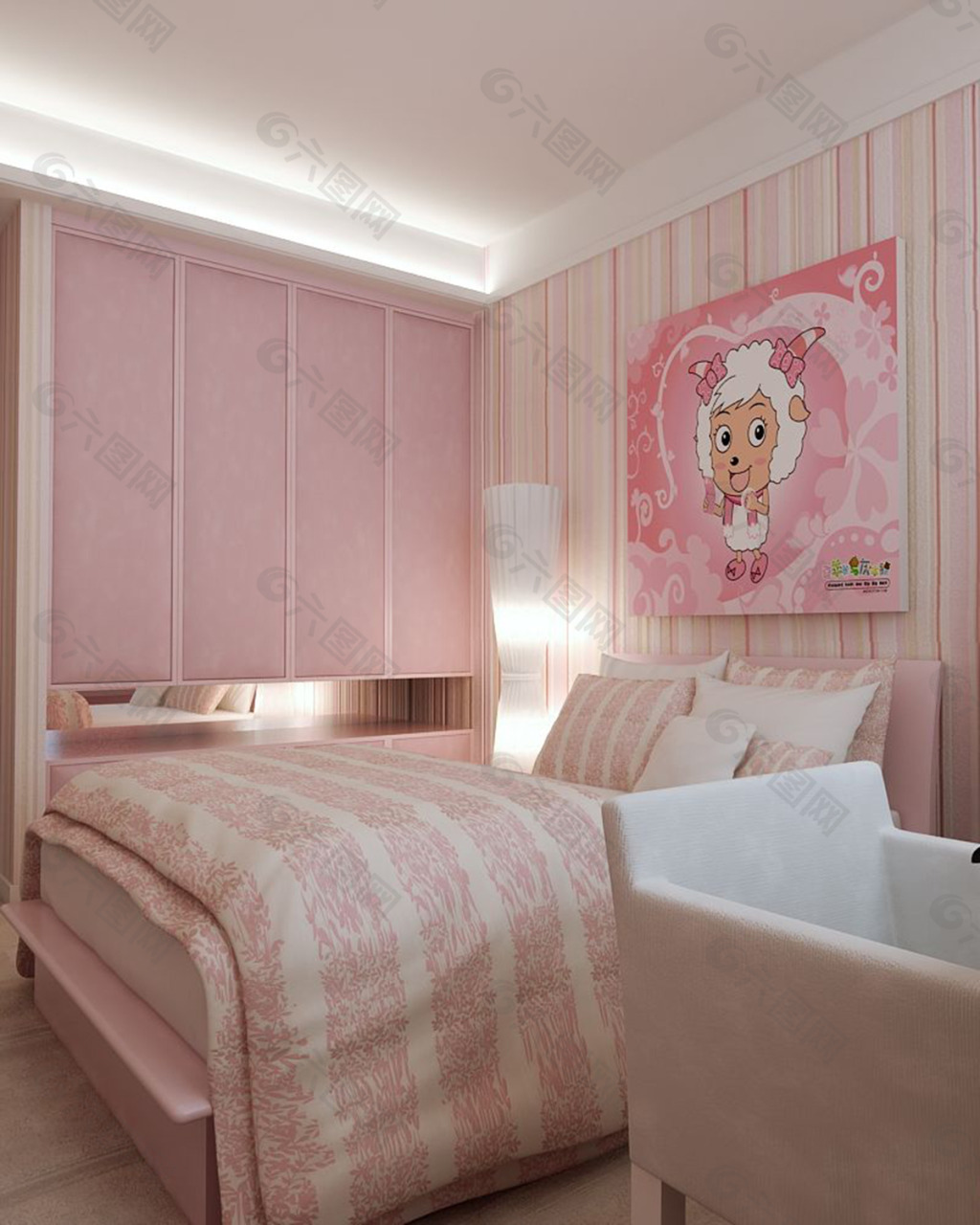 51个粉色卧室设计欣赏(3) - 设计之家