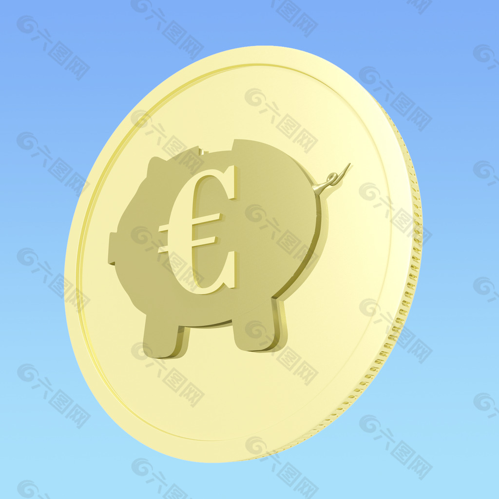 欧元的储蓄罐硬币显示欧洲银行业的状况