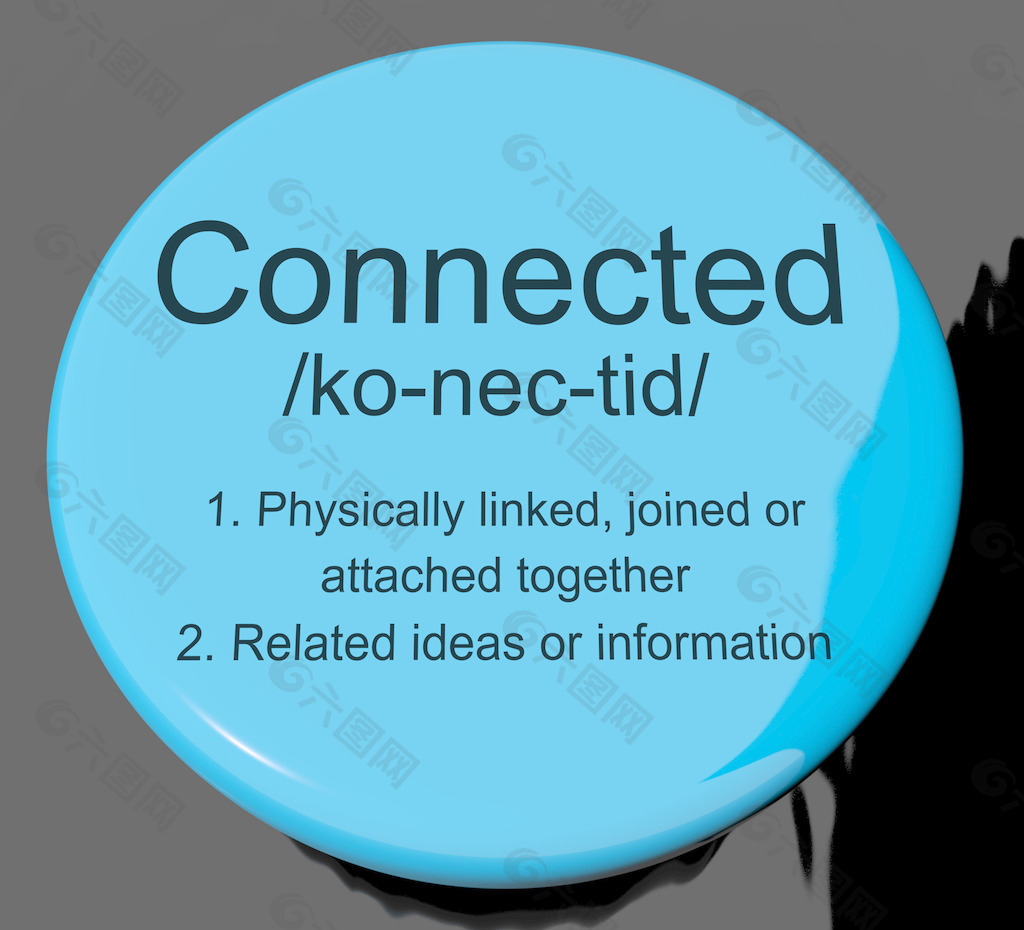 连接定义按钮显示链接或网络连接