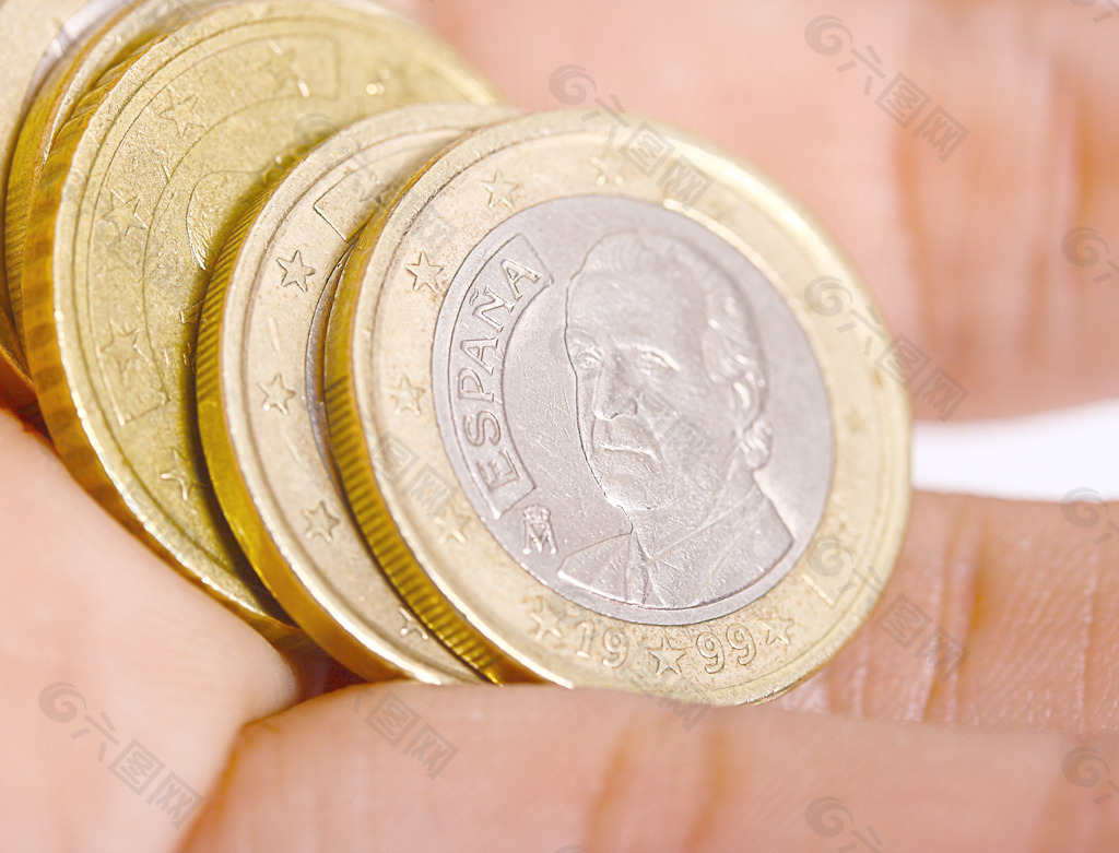 一些西班牙的欧元硬币