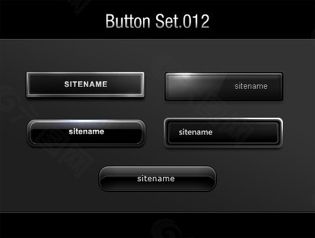 黑色炫酷按钮模板素材