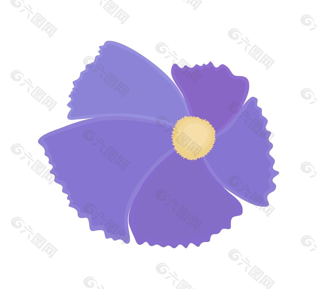紫色的花型设计