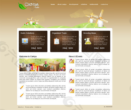 cantya网页设计模板素材