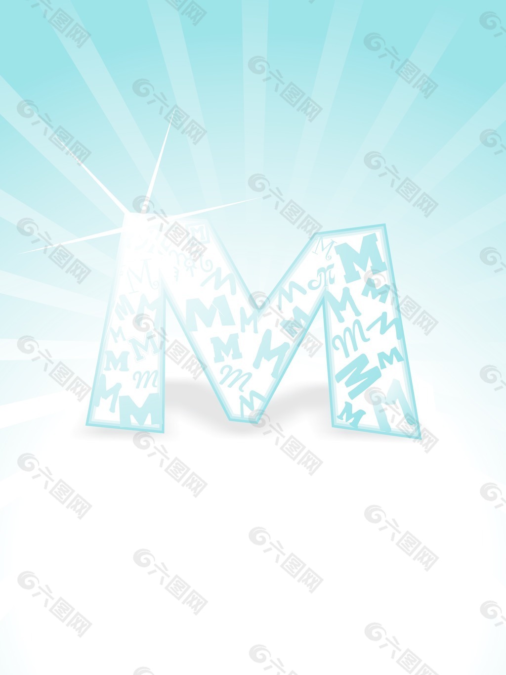时尚的字母M背景