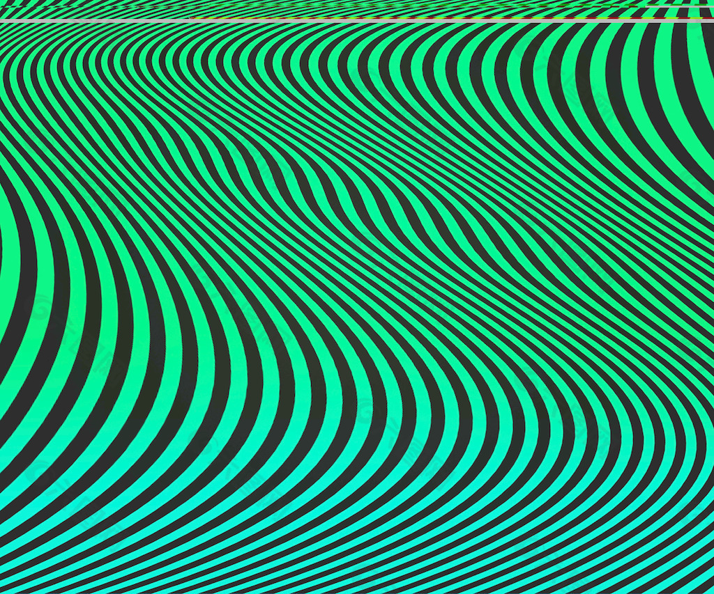 绿色波状条纹背景