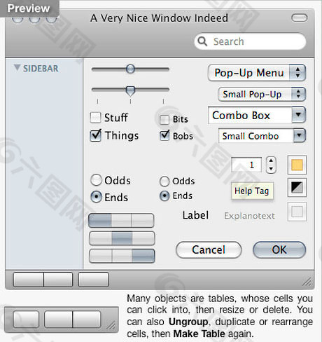 Mac OS X界面UI模板套件素材