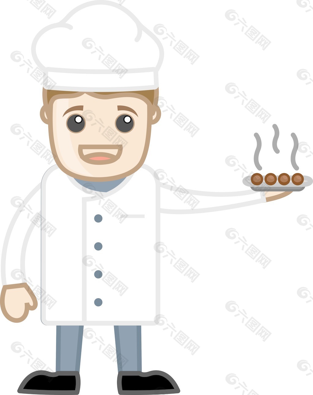 厨师-卡通商业矢量字符