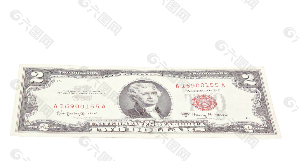 两个红印1963美元年份分离