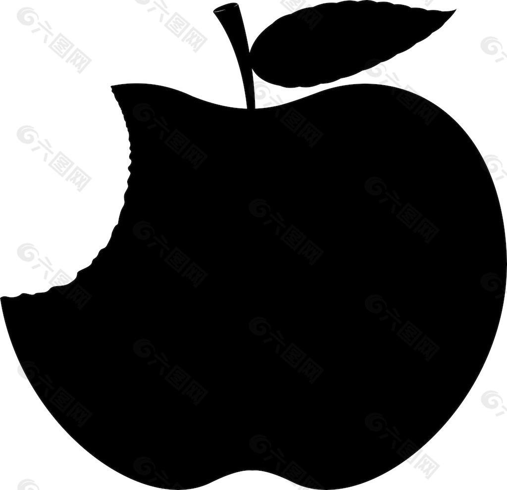 黑色形状的苹果
