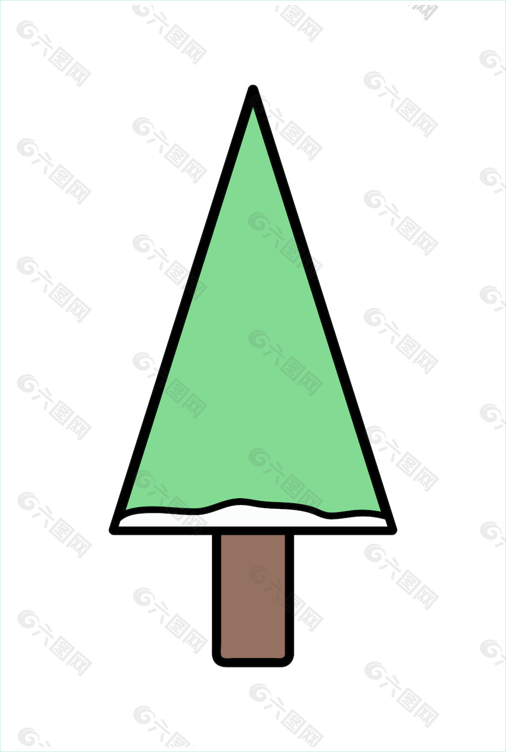 绿色形状的圣诞树