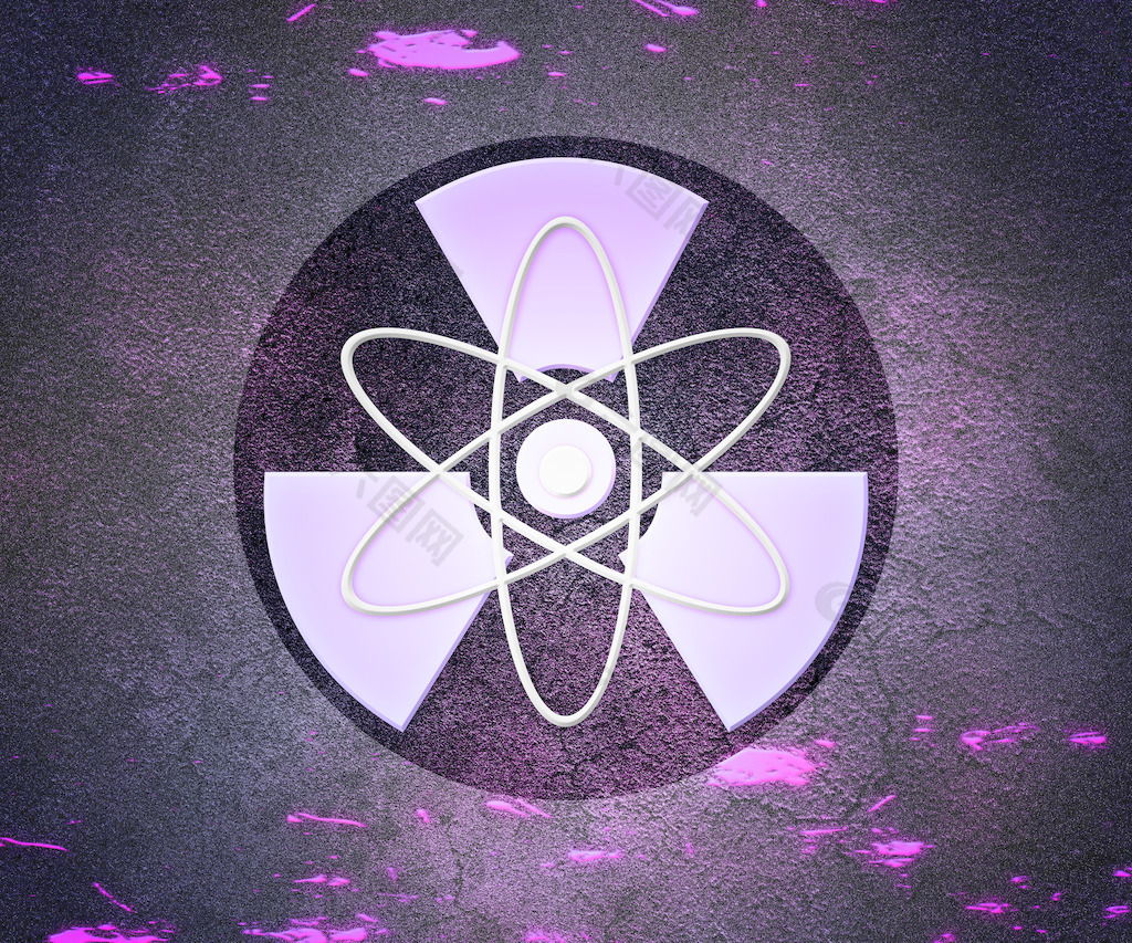 紫原子放射性背景