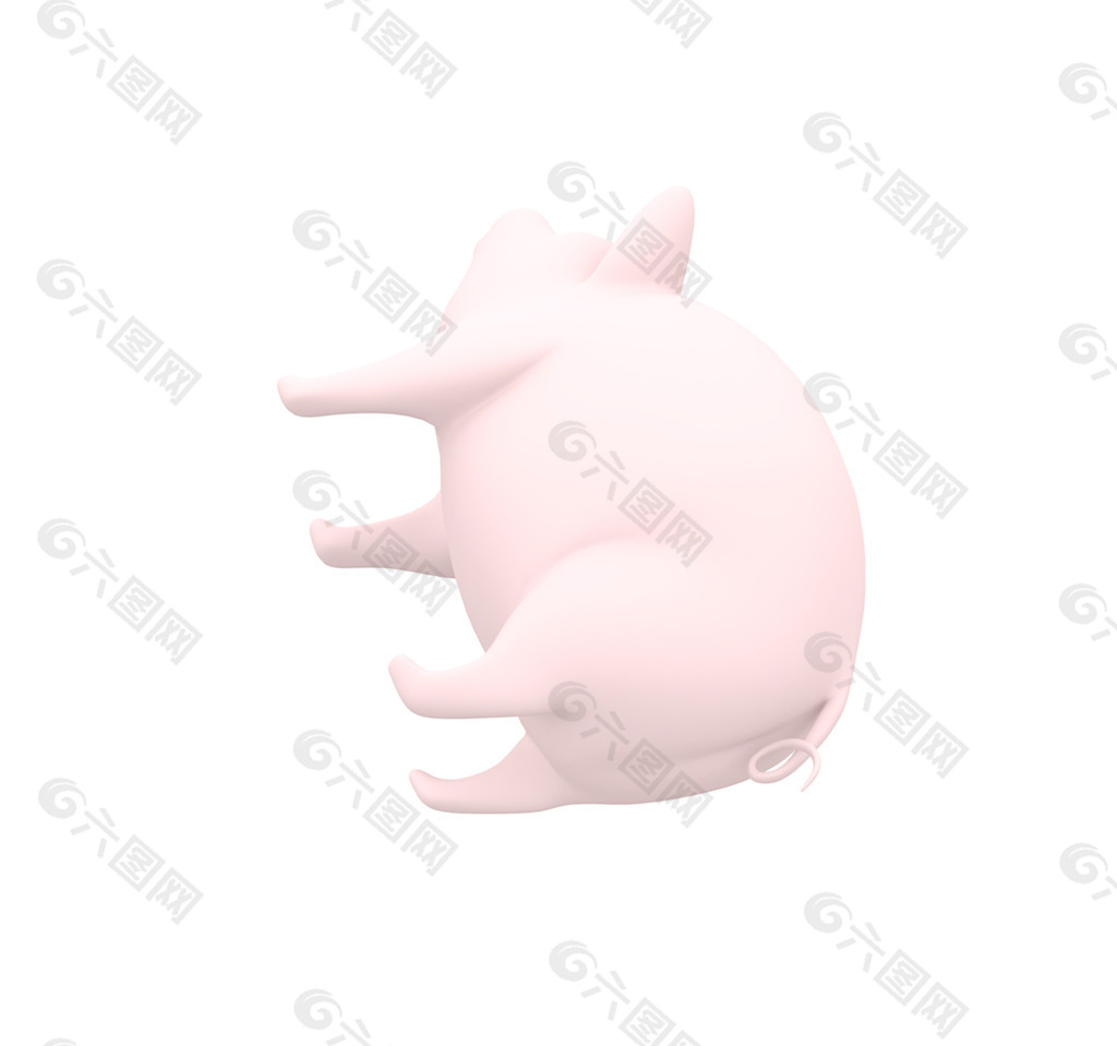 3D小猪躺