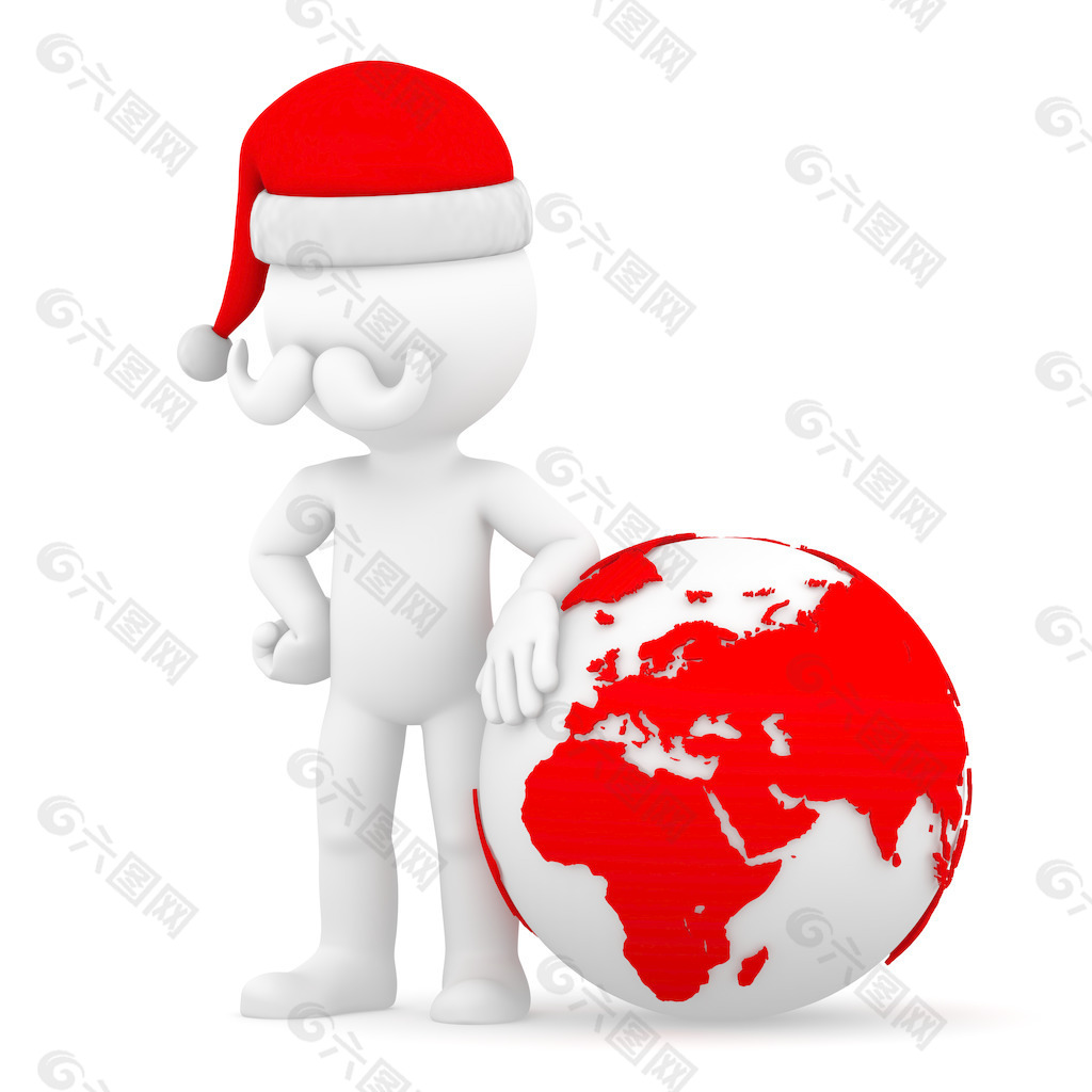 圣诞老人与地球仪