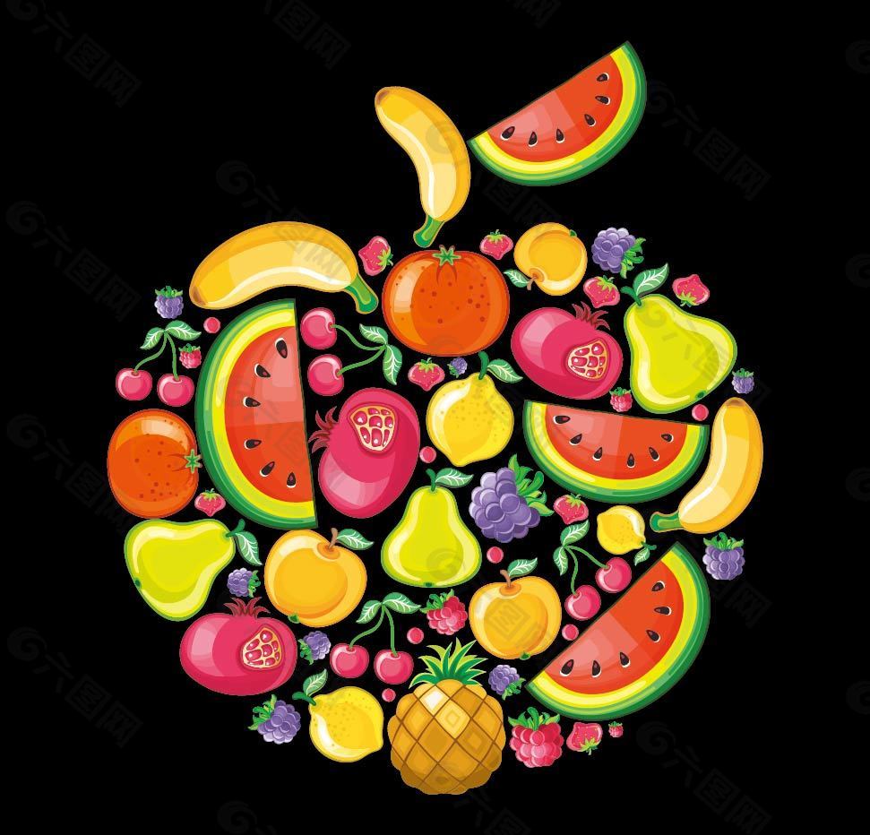 水果拼图苹果