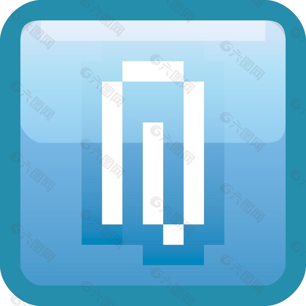 回形针的蓝色小应用程序图标