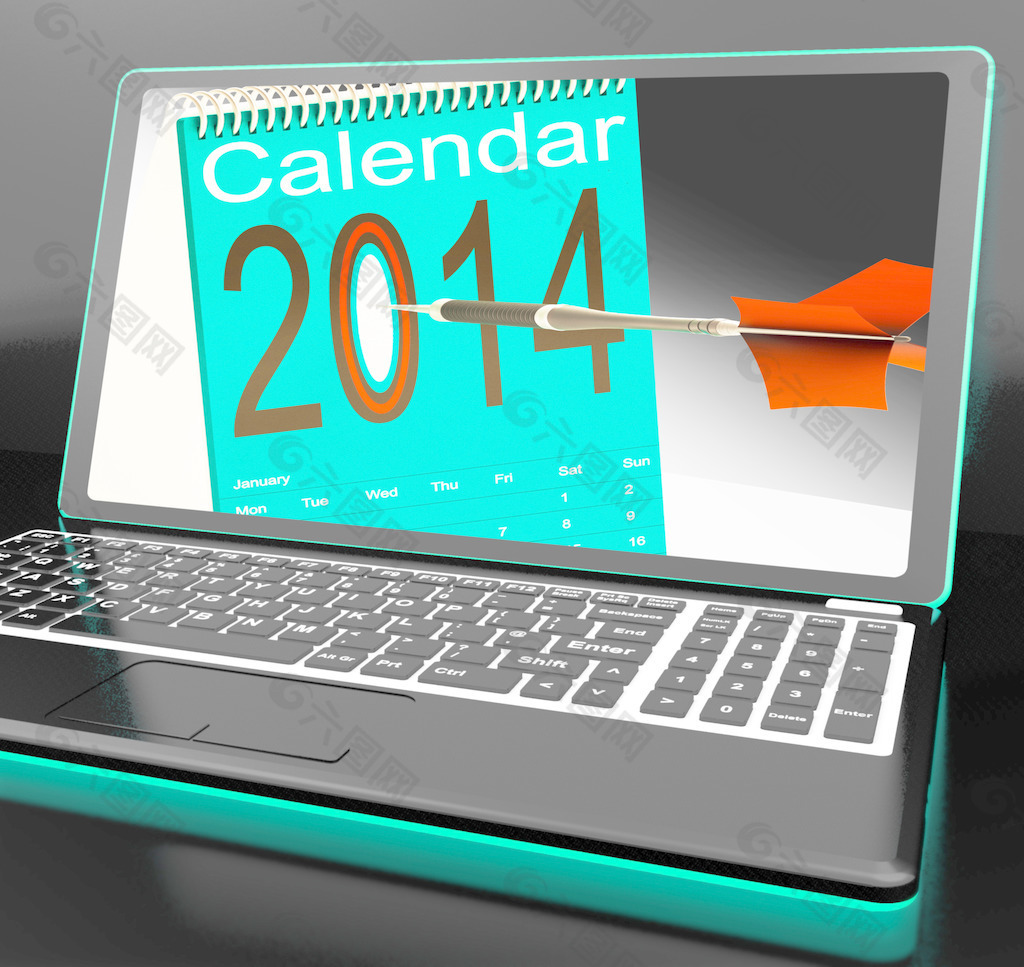 日历2014笔记本电脑显示未来的计划