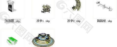 sketchup组件  建筑小品