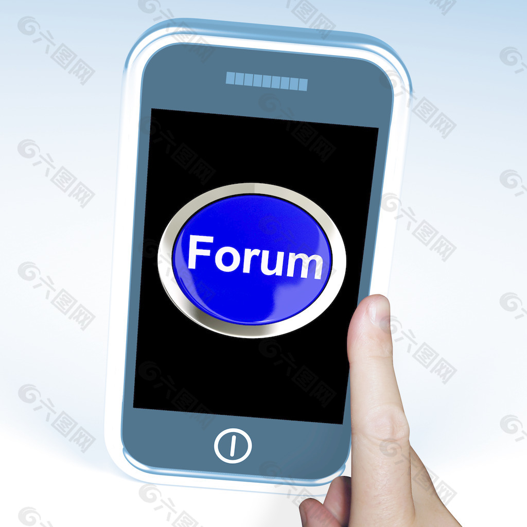 在手机论坛按钮显示社交媒体或信息