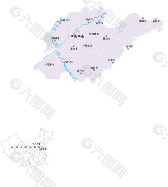 山东省地图矢量图