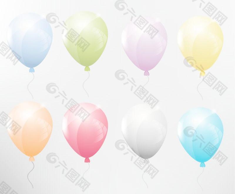 彩色的气球设计矢量素材
