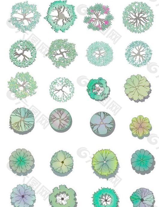 设计素材-植物彩平图例