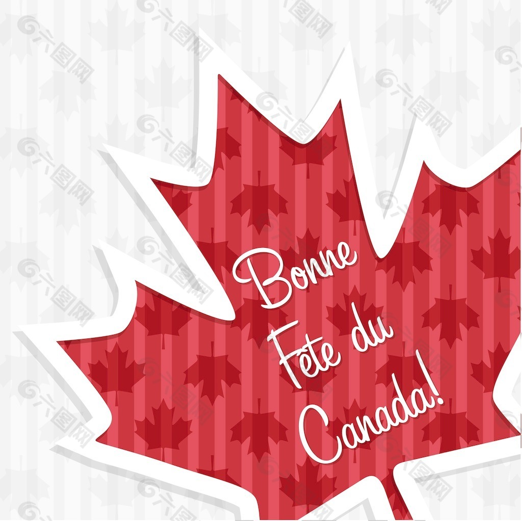 加拿大国庆节快乐卡矢量格式图片-图行天下素材网
