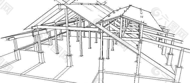 建筑结构Sketchup模型