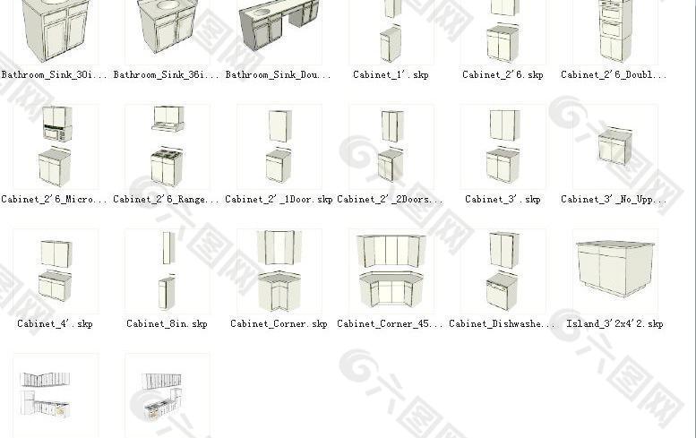 橱柜——SketchUP模型库