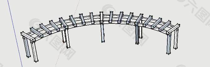 sketchup模型之花架素材