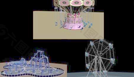 大型游乐设施场3D模型