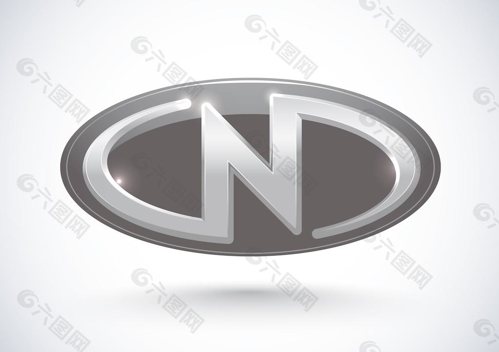 时尚的标志设计initial-n