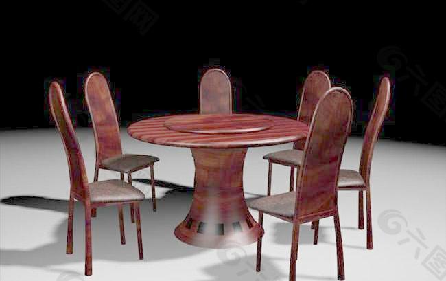 餐桌组合-38家具3D模型