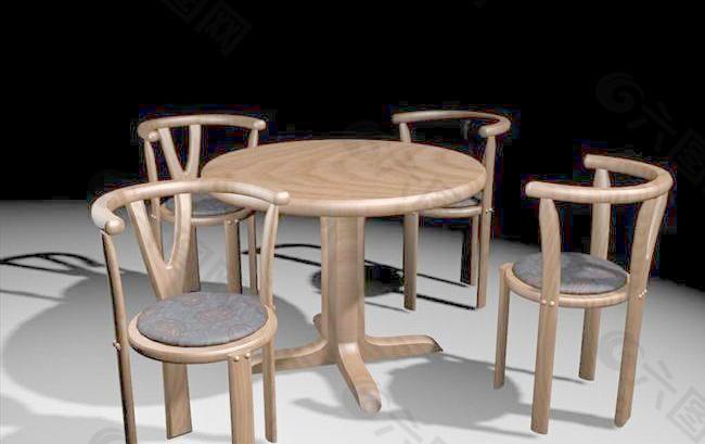 餐桌组合-33家具3D模型