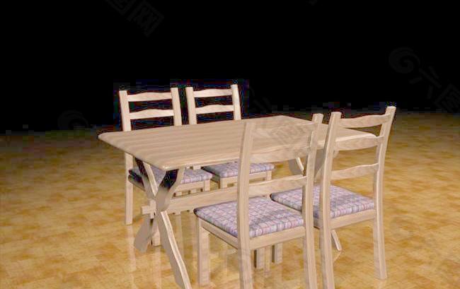 餐桌组合-16家具3D模型