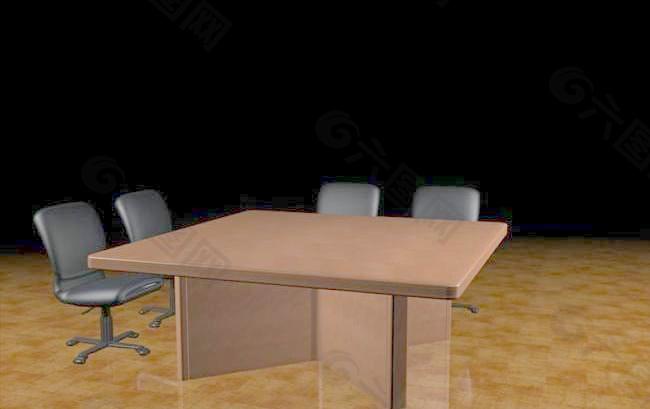餐桌组合-75家具3D模型
