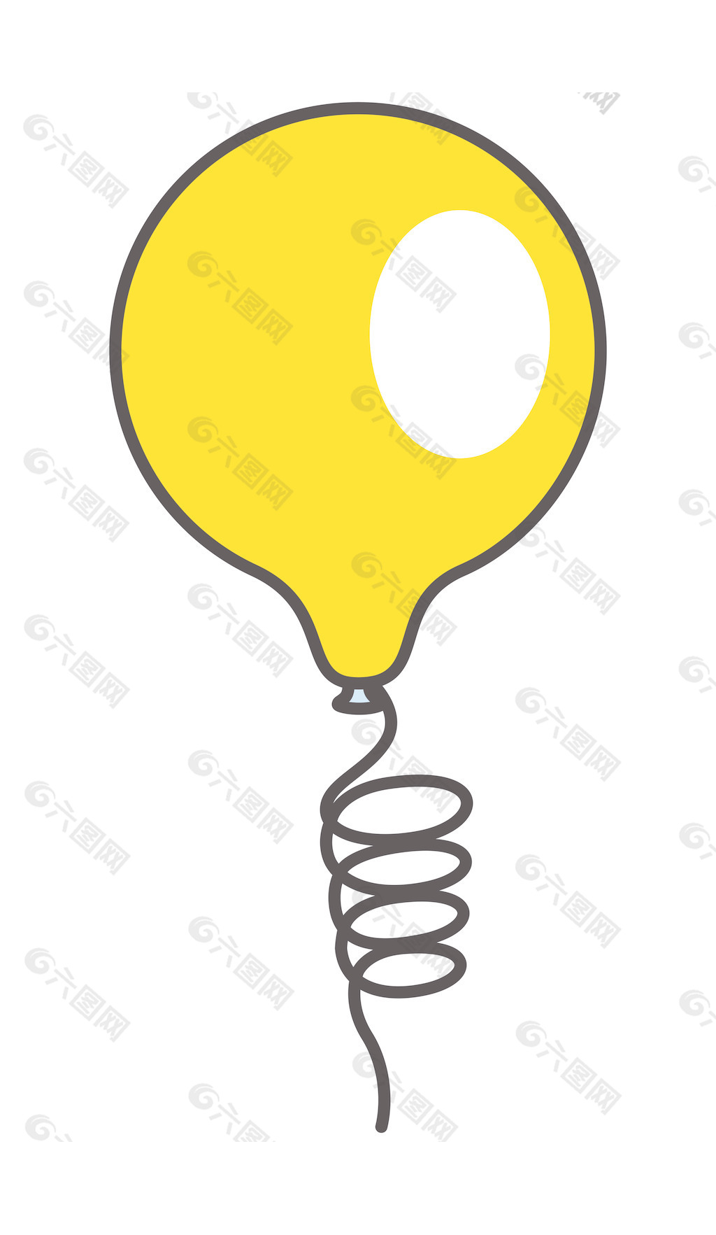 黄色有光泽的气球